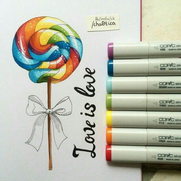 Рисунки маркерами для начинающих