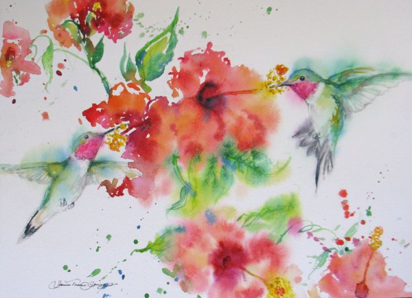 Яркие картины акварелью