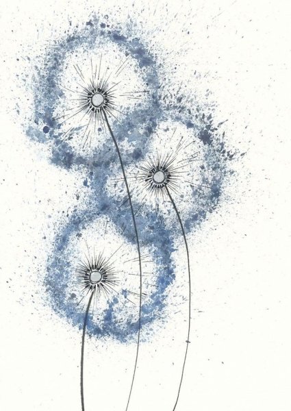 Стилизованные одуванчики