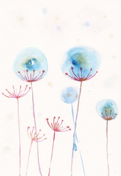 Рисование акварелью Минимализм