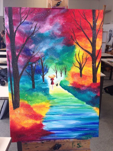 Рисунки на холсте