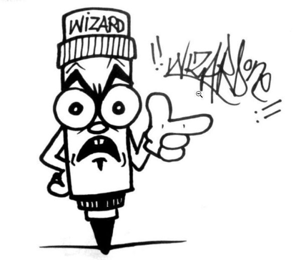 Граффити на бумаге маркером