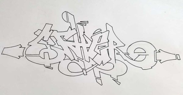 Граффити надписи карандашом