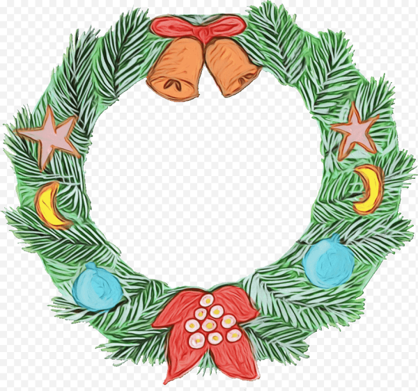 Акварельные новогодние венки