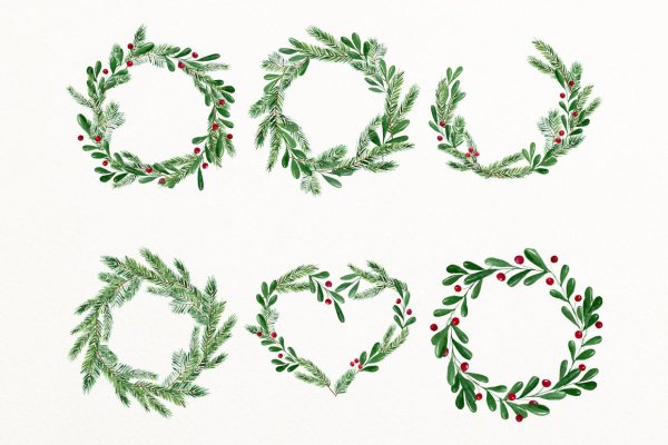 Венки нарисованные маленькие