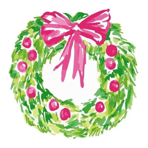 Новогодний венок рисунок гуашью