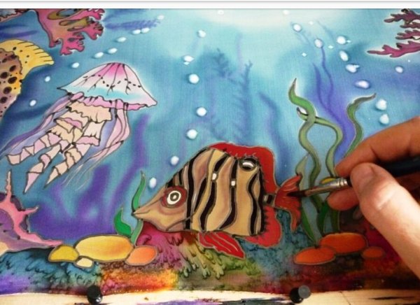 Холодный батик Морское дно