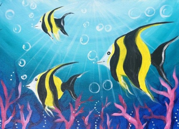 Подводный мир гуашью для детей