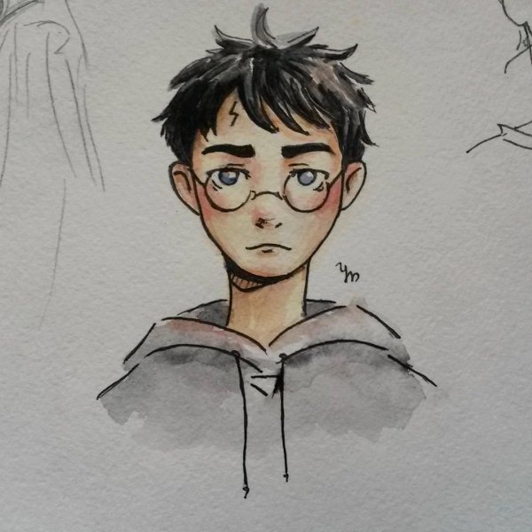Скетч рисунки Гарри Поттер