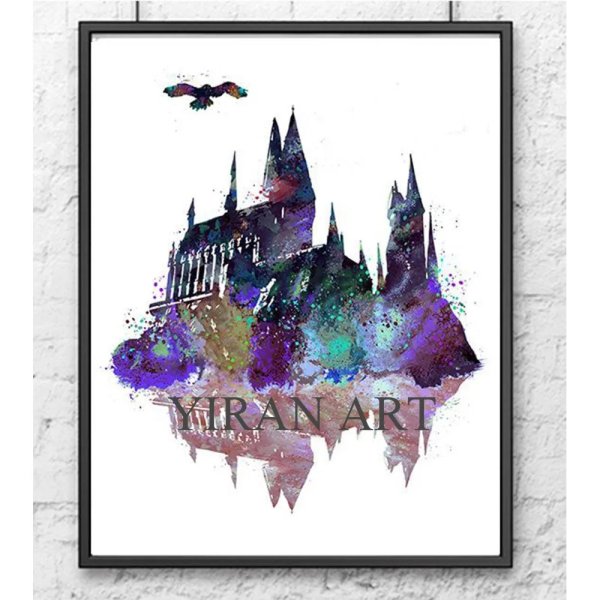 Мир Гарри Поттера акварель