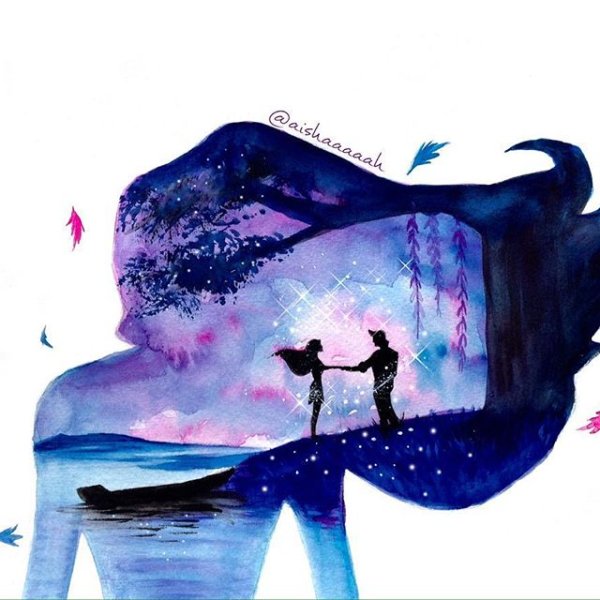 Акварельные силуэты