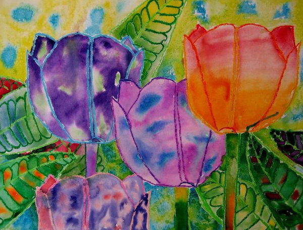 Рисование пастелью и акварелью