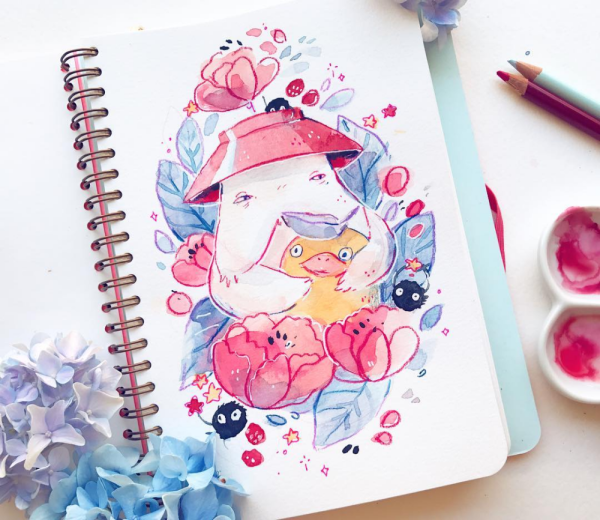 Рисование в скетчбуке милые