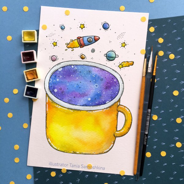 Рисунки акварелью для срисовки