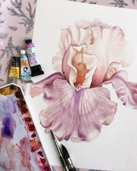 Рисование акварелью скетчинг