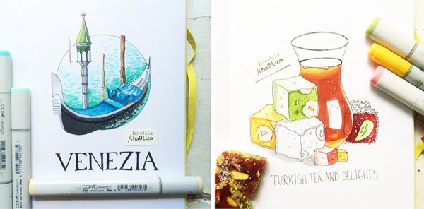 Скетчинг маркерами Лизы Красновой