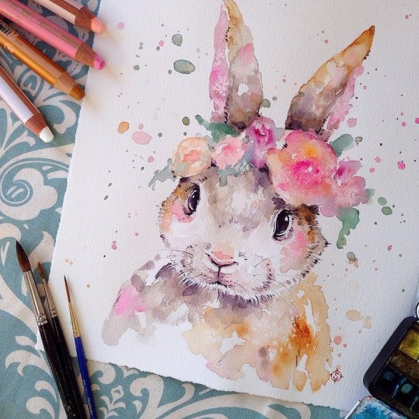 Интересные рисунки акварелью