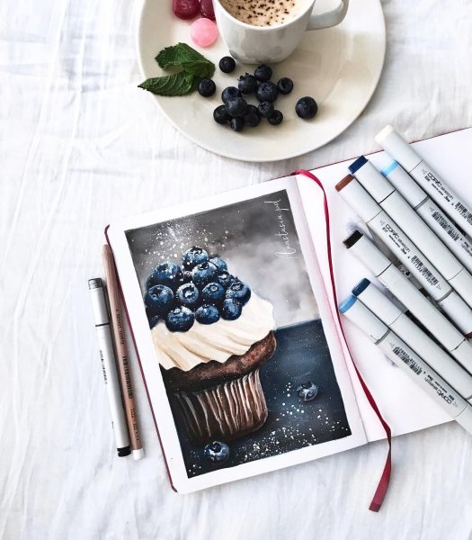 Интересные скетчи маркерами