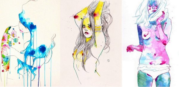 Рисунки акварелью для срисовки легкие и красивые