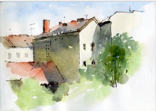 Живопись акварель пленэр архитектура