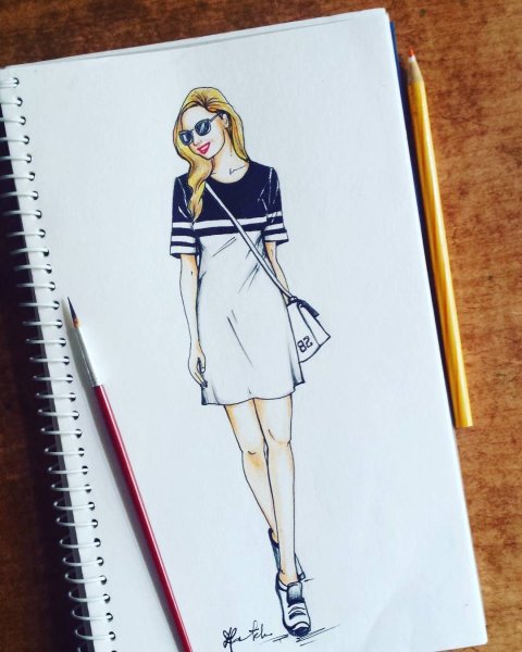 Скетчбук для фэшн иллюстрации