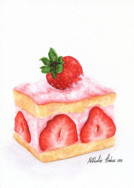 Рисование квадратных пирожных