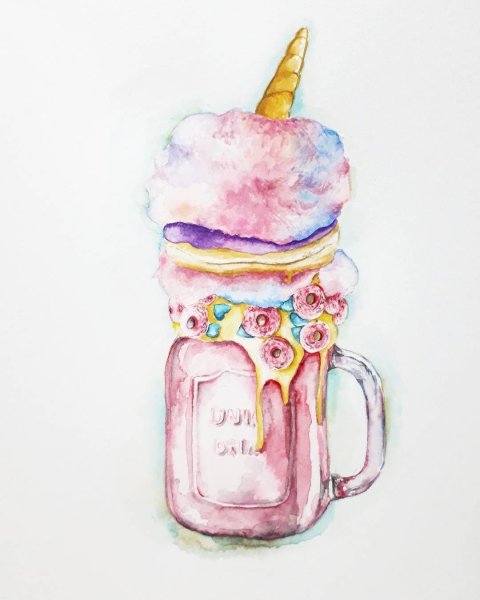 Прикольные рисуночки акварелью