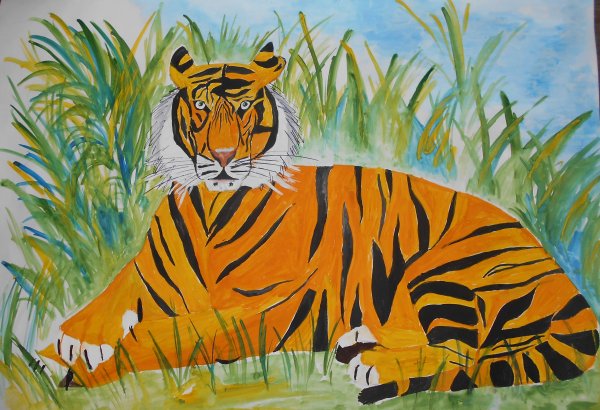 Тигр абстракция