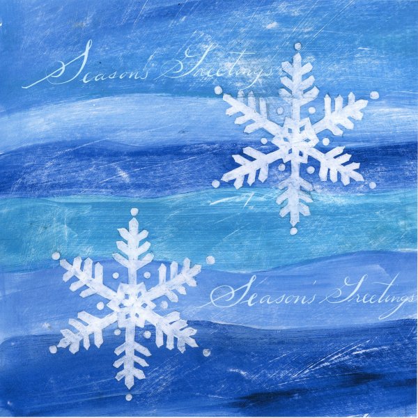 Снежинки красками