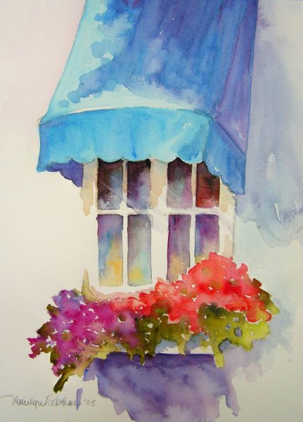 Окно акварель