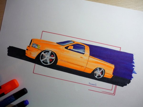 Машина фломастером