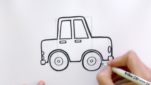 Машинки для срисовки легко