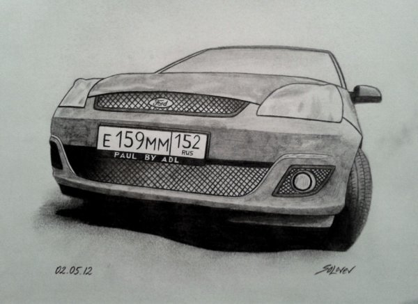 Рисунки фломастерами машины лёгкие