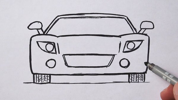 Рисунок машина очень легко