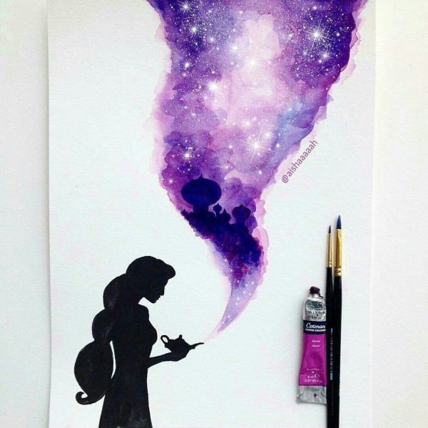 Рисунки акварелью для срисовки прикольные