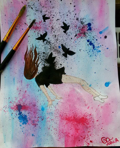 Рисование акварелью в скетчбуке