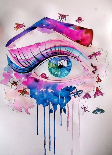 Рисунки акварелью для срисовки