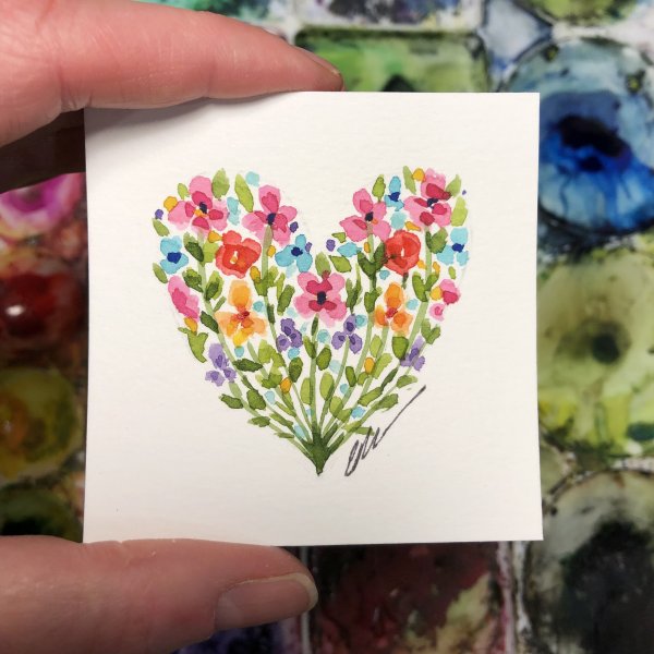 Рисование открыток акварелью