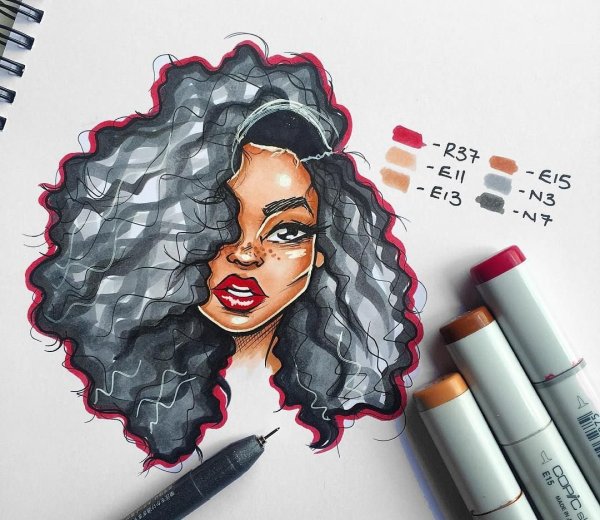 Портреты маркерами Copic