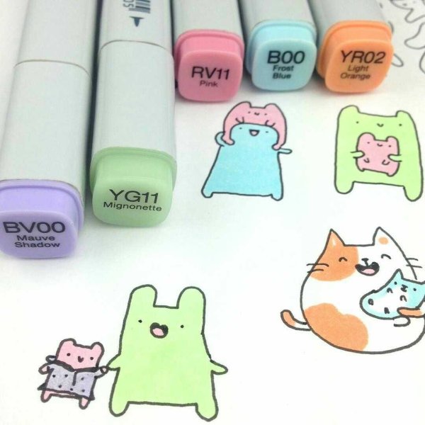 Маленькие картиночки маркерами