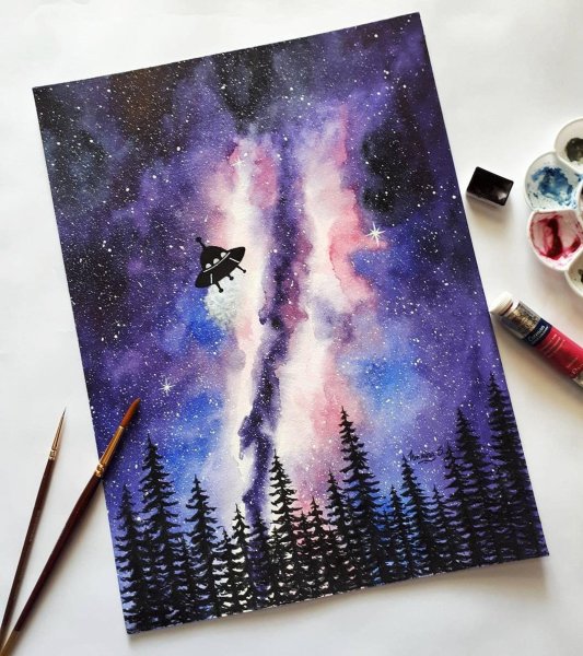 Красивые рисунки космоса