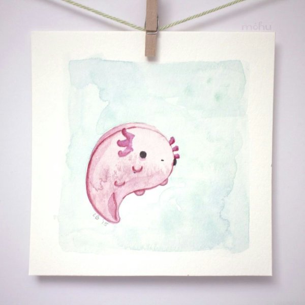 Акварельные милые рисуночки простые