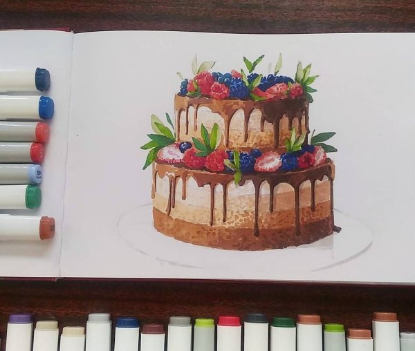 Скетчинг торт