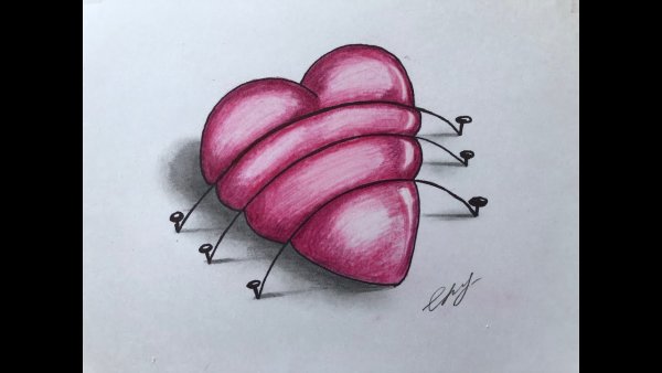 Сердечко нарисованное ручкой