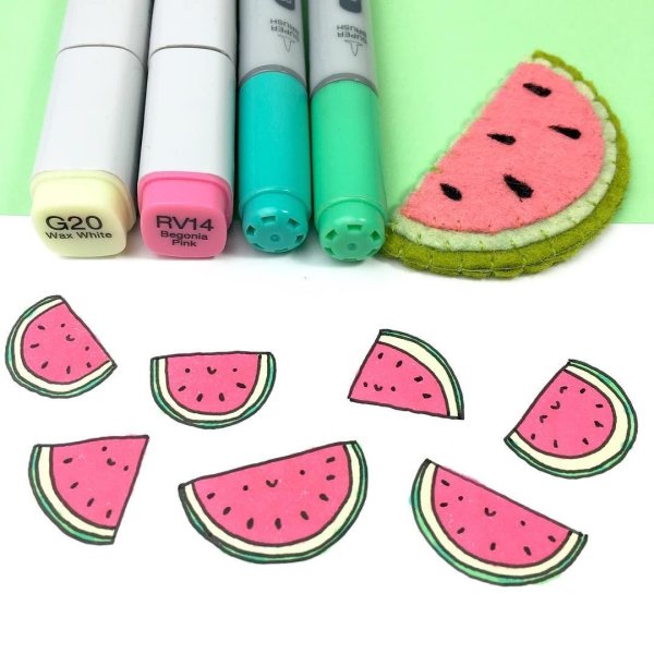 Наклейки фломастерами