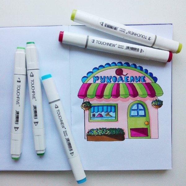 Рисунки фломастерами Touch