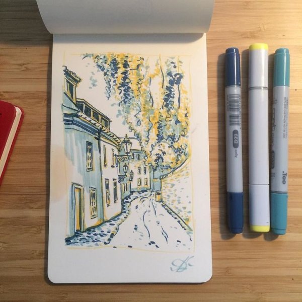 Рисунки маркерами