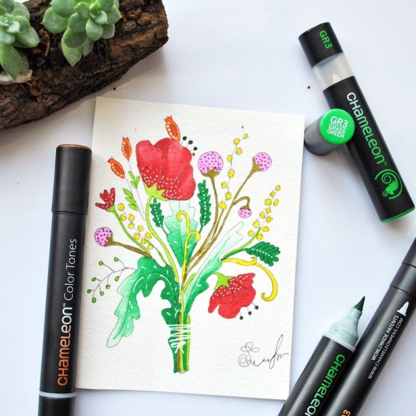 Маркеры для скетчинга хамелеон