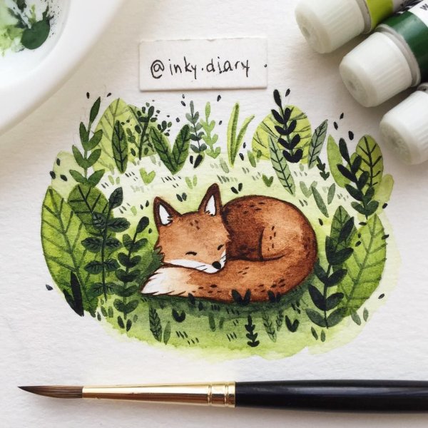 Милые иллюстрации животных Inky Diary