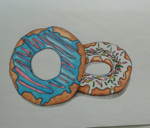 Пончик фломастерами